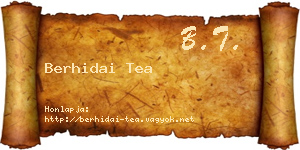 Berhidai Tea névjegykártya